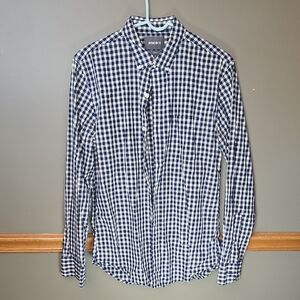 Bonobos Men's Navy and White Gingham Shirt